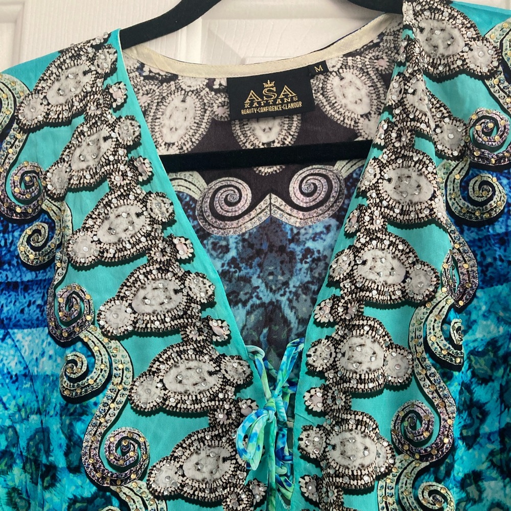 ASA Kaftan dress size medium. Like new M paisley! Santorini